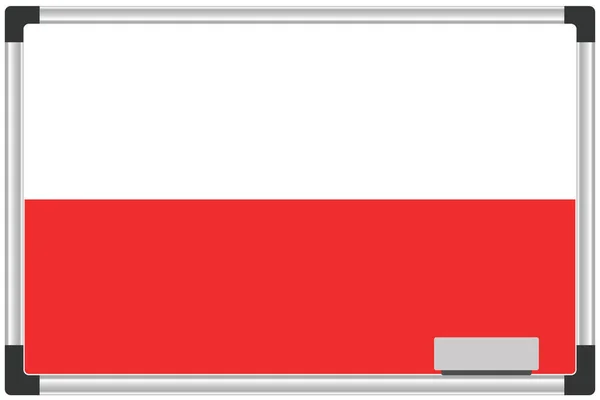 Illustrated Flag Whiteboard Country Poland — 스톡 벡터