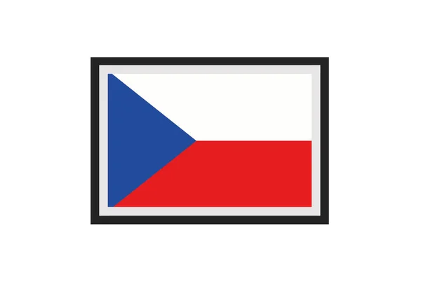 Vector Illuation Flag Czech Republic — стоковий вектор