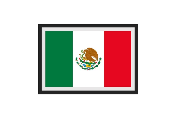 Meksika Bayrağının Vektör Illüstrasyonu — Stok Vektör
