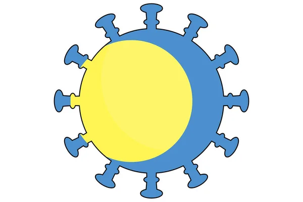 Ilustrowana Flaga Wirusa Dla Kraju Palau — Wektor stockowy