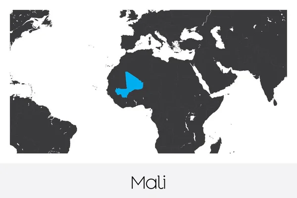 Εικονογραφημένο Σχήμα Χώρας Του Μάλι — Διανυσματικό Αρχείο