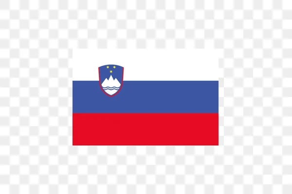 Ilustração Vetorial Bandeira Sobre Fundo Transparente Eslovénia —  Vetores de Stock