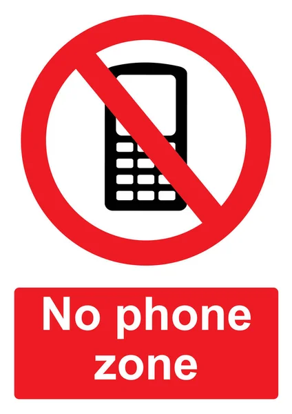 Знак Заборони Друкувати Телефонної Зони — стоковий вектор