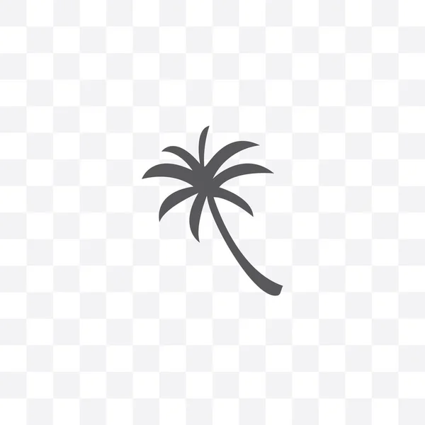 Palm Vector Icon Isolated Transparent Background — Stock Vector
