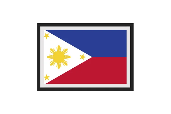 Ilustración Vectorial Bandera Filipinas — Vector de stock