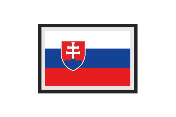 Vektor Illustration Slovakiens Flagga — Stock vektor