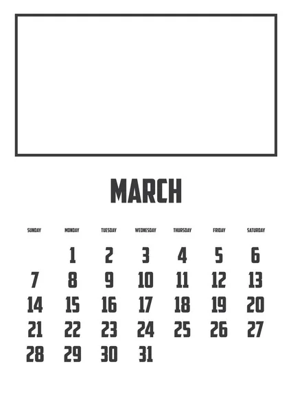 Ein Auf Einem Hintergrund Isolierter Kalender — Stockvektor