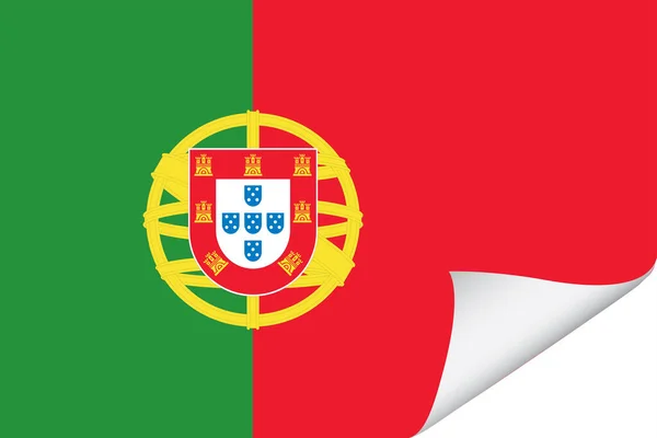 Ilustrovaná Vlajka Pro Zemi Portugalska — Stockový vektor
