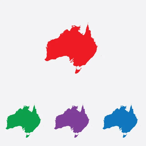 Illustrazione Vettoriale Forma Paese Multicolore Australia — Vettoriale Stock