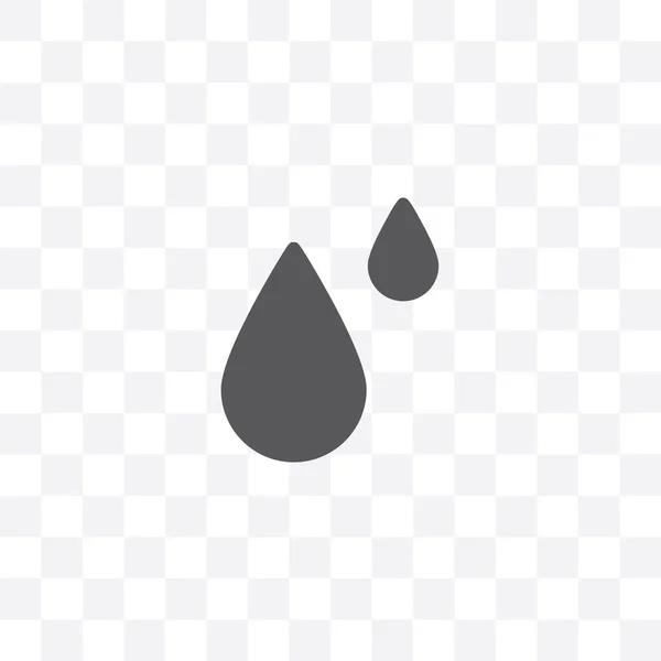 Gotas Agua Icono Vectorial Aislado Sobre Fondo Transparente — Vector de stock