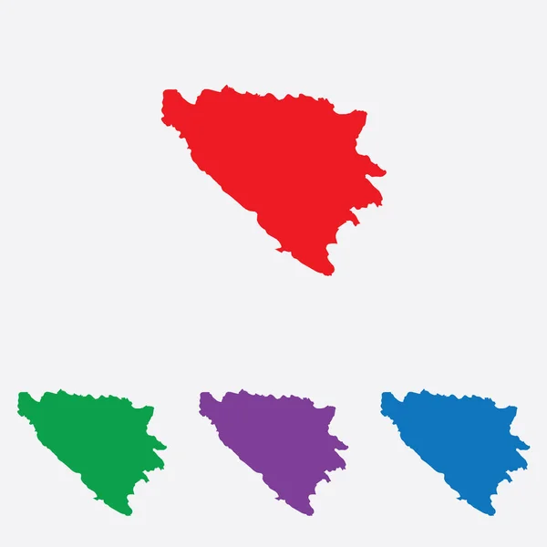 Veelkleurige Country Shape Vector Illustratie Bosnië — Stockvector