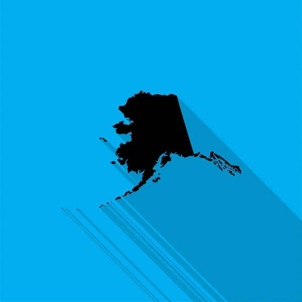 Mapa Vectorial Del Estado Estadounidense Alaska — Vector de stock