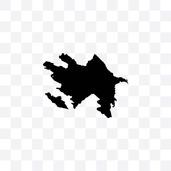 Μαύρο Περίγραμμα Χώρα Διανυσματική Απεικόνιση Αζερμπαϊτζάν — Διανυσματικό Αρχείο