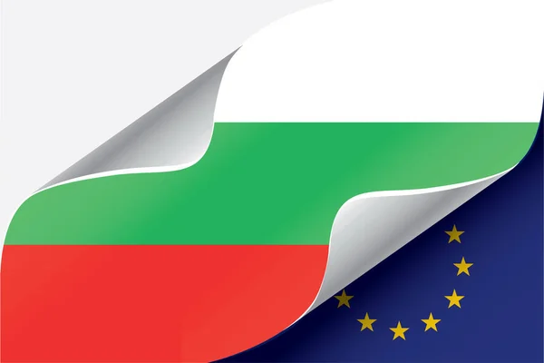 Ülkeleri Bayrak Işareti Vektör Illüstrasyonu Bulgaristan — Stok Vektör