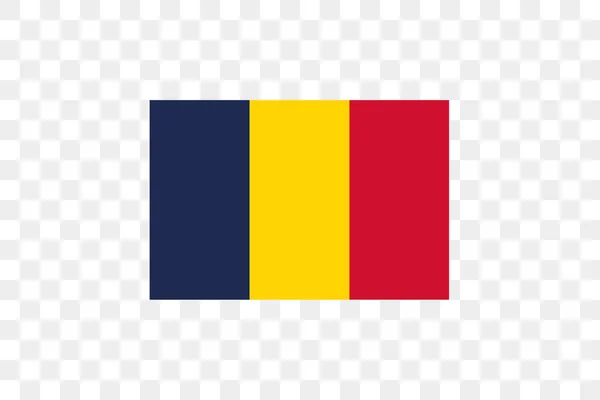 Zászló Vektoros Ábrázolása Átlátszó Háttérrel Csád — Stock Vector