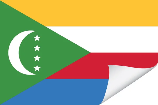 Bandeira Ilustrada Para País Comores —  Vetores de Stock