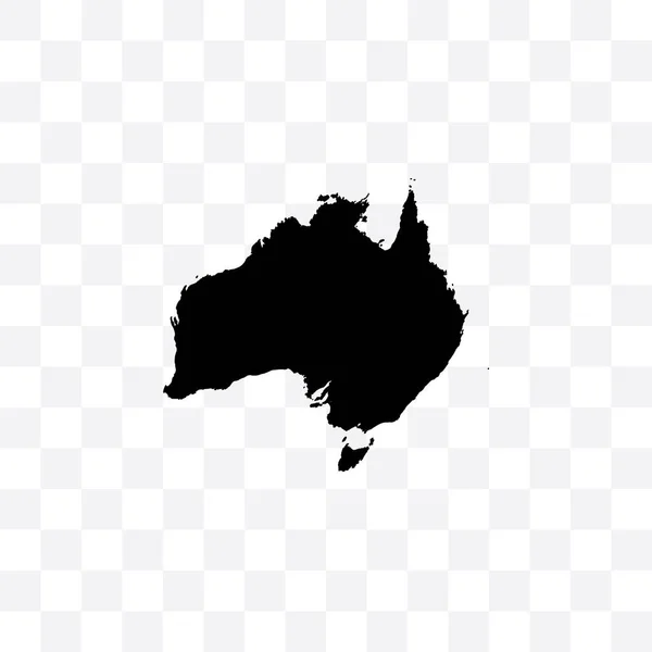 Черная Очерченная Страновая Векторная Иллюстрация Австралия — стоковый вектор
