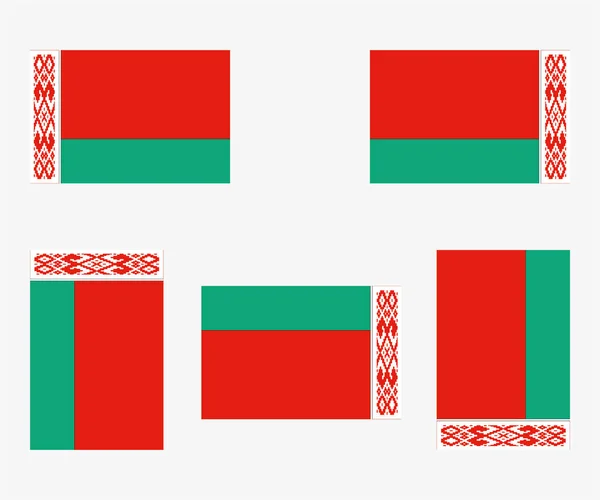 Bandera País Ilustrada Reflejada Girada Bielorrusia — Archivo Imágenes Vectoriales