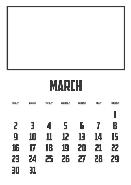 Calendário Isolado Plano Fundo — Vetor de Stock