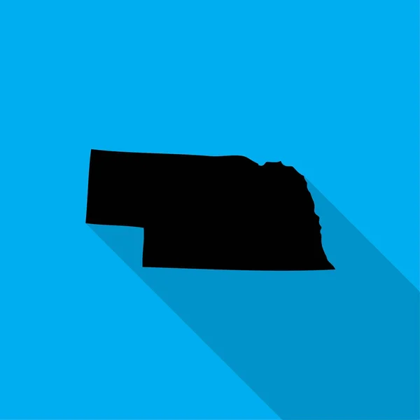 Vector Map State Nebraska — Stock Vector