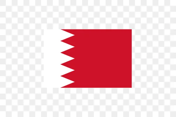 Illustrazione Vettoriale Della Bandiera Sfondo Trasparente Bahrein — Vettoriale Stock
