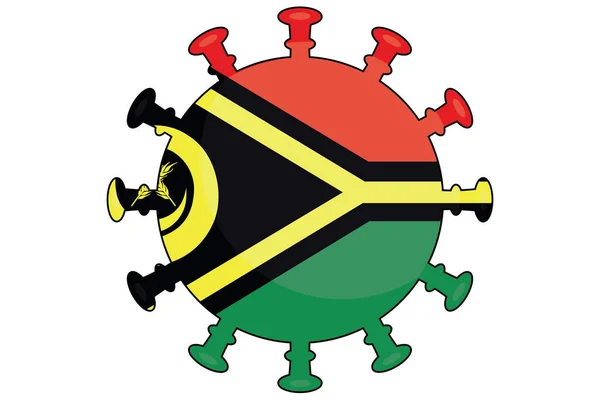 图例说明的瓦努阿图国病毒标志 — 图库矢量图片