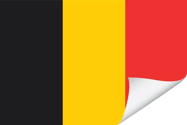 Bandiera Illustrata Paese Del Belgio — Vettoriale Stock