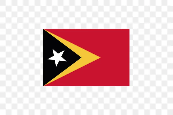 透明背景下的旗帜矢量图解 东帝汶 — 图库矢量图片