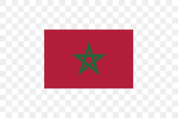 Ilustración Vectorial Bandera Sobre Fondo Transparente Marruecos — Archivo Imágenes Vectoriales