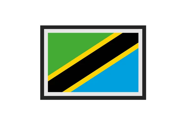 Vector Illustratie Van Vlag Van Tanzania — Stockvector