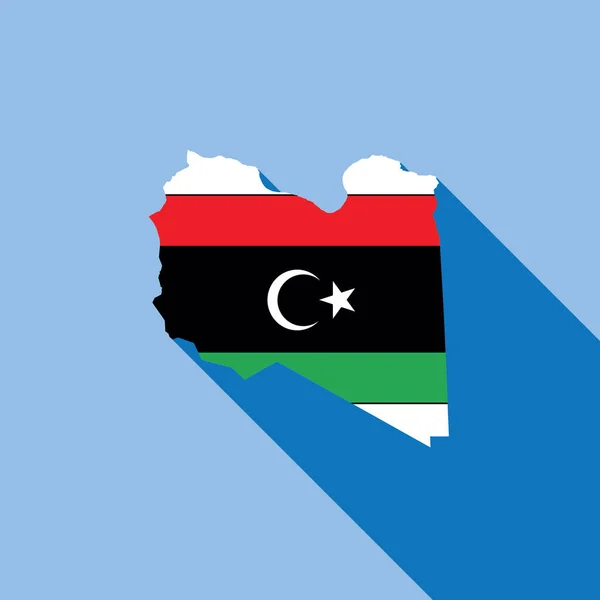 全国ウイントフラッグ フィル ベクトル イラスト リビア — ストックベクタ