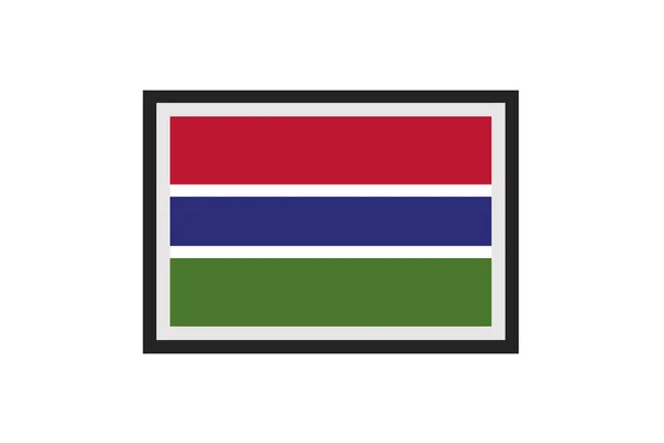 Gambiya Bayrağının Temsilcisi — Stok Vektör