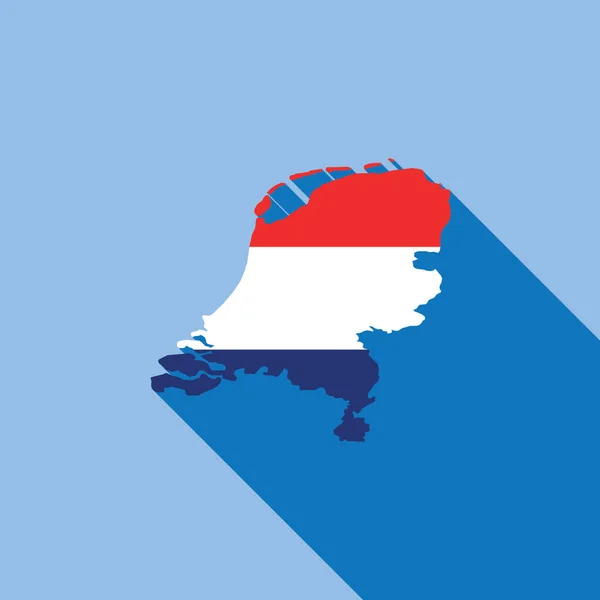 Geschetste Land Wint Vlag Vullen Vector Illustratie Nederland — Stockvector