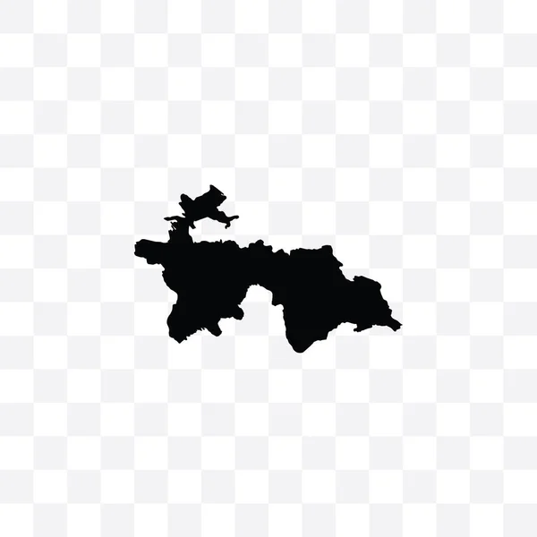 黑色的国家矢量图解 塔吉克斯坦 — 图库矢量图片