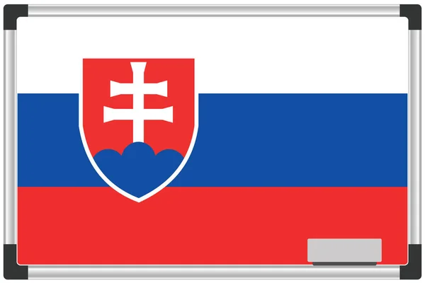 Illustrerad Flagga Whiteboard För Slovakien — Stock vektor