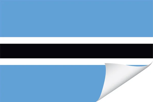 Bandera Ilustrada Del País Botswana — Archivo Imágenes Vectoriales