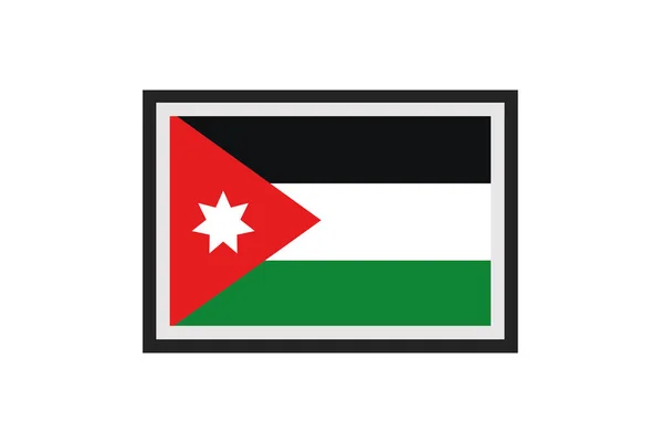 Ilustração Vetorial Bandeira Jordânia — Vetor de Stock