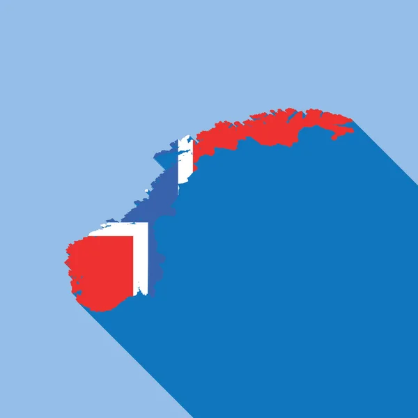 Zarysowana Flaga Kraju Wint Wypełnić Ilustrację Wektora Norwegia — Wektor stockowy