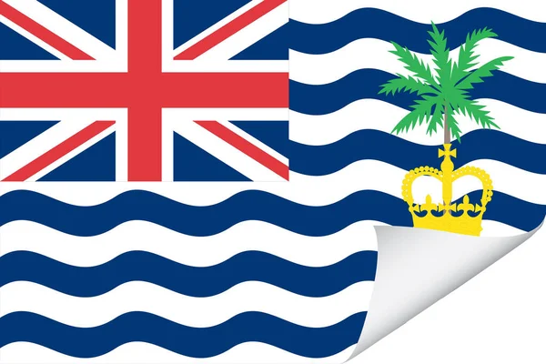 Drapeau Illustré Pour Pays Territoire Britannique Océan Indien — Image vectorielle