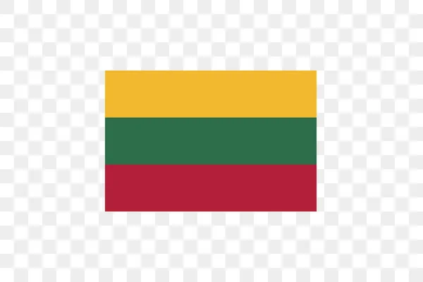 Ilustración Vectorial Bandera Sobre Fondo Transparente Lituania — Archivo Imágenes Vectoriales