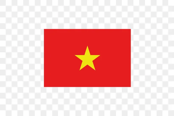 Ilustración Vectorial Bandera Sobre Fondo Transparente Vietnam — Archivo Imágenes Vectoriales