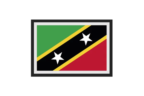 Ilustracja Wektorowa Flagi Saint Kitts Nevis — Wektor stockowy