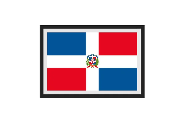 Vektor Illustration Flagga Dominikanska Republiken — Stock vektor