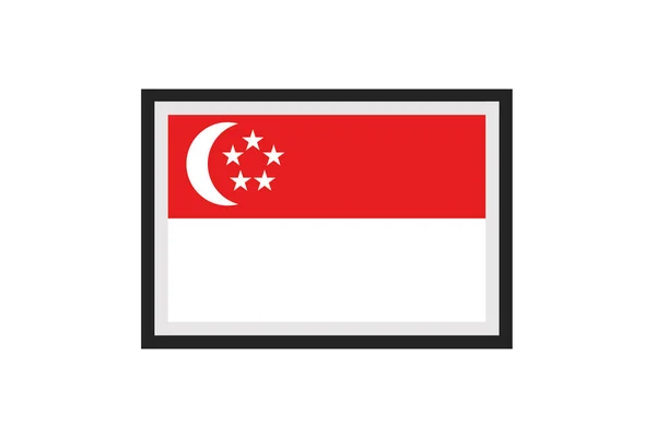 Vector Illustration Flag Singapore — Stock Vector