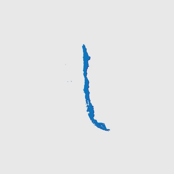 智利阴影下的蓝色图解国家形象 — 图库矢量图片