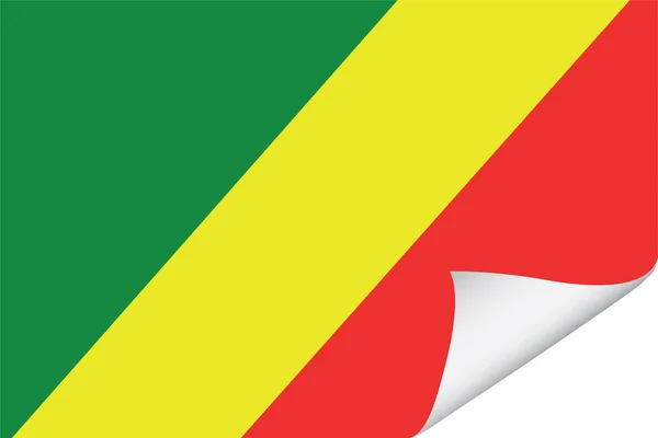 Bandera Ilustrada Del País Del Congo — Archivo Imágenes Vectoriales