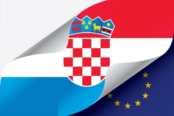 Countries Flag Sign Vector Illustration Croatia — Stock Vector