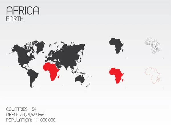 Ilustração Forma Continente África — Vetor de Stock