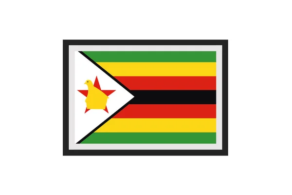 Vektoriell Illustration Zimbabwes Flagga — Stock vektor