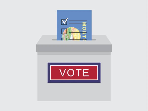 États Unis Amérique Voting Illustration State Montana — Image vectorielle